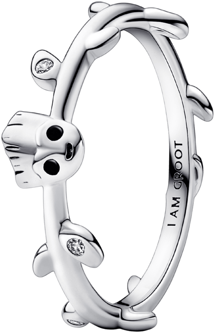 Sterling Silver Marvel Guardians of the Galaxy Groot Leaf Ring