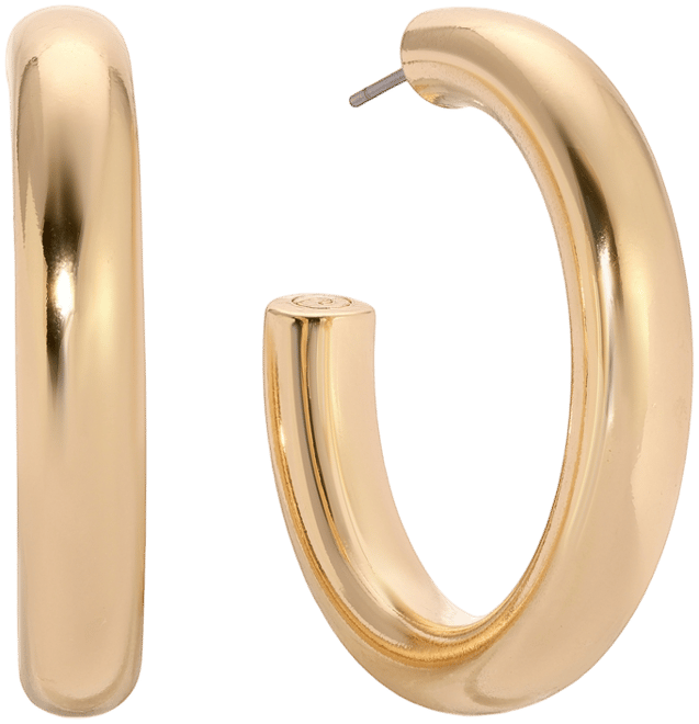 Medium Thick Classic Hoop Earrings