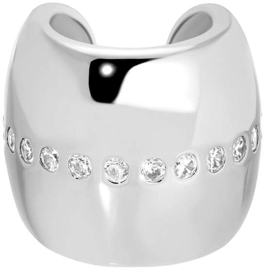 Center Crystal Line Chunky Cuff Earrings