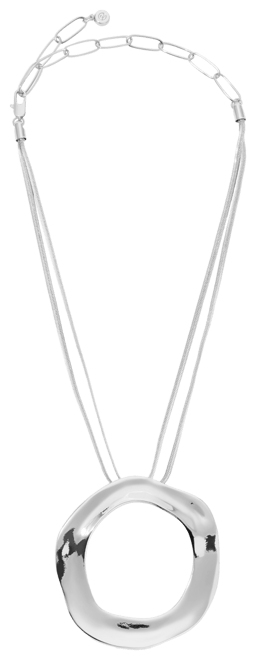 Plated Open Circle Statement Necklace