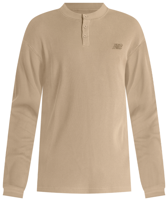 New Balance Heren Waffle Knit Long Sleeve Henley