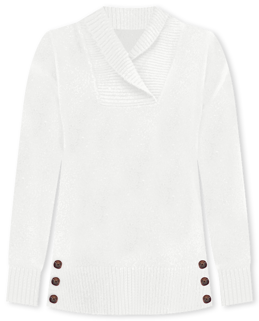 Women's Shawl Collar Button-Hem Tunic Sweater, Created for Macy's