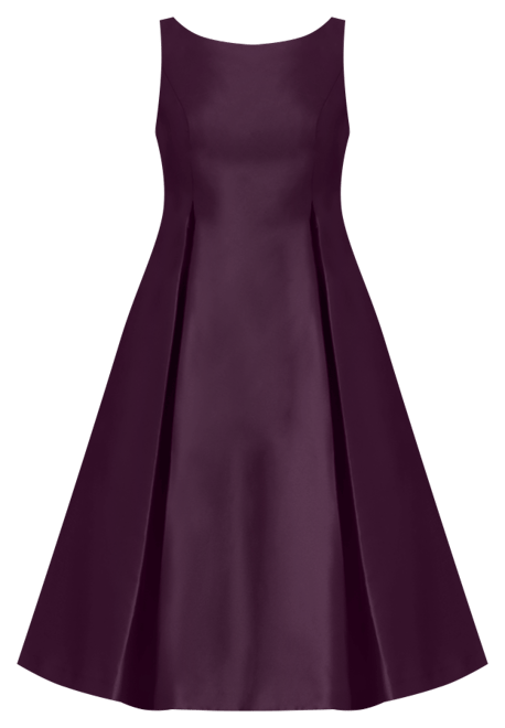 Boat-Neck A-Line Dress