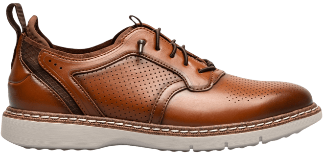 Little and Big Boys Sync Plain Toe Elastic Lace Up Dress Shoe