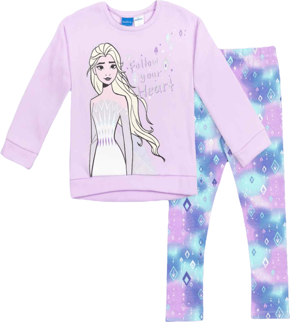 Girls Disney Sweatshirt and Leggings Outfit Set
