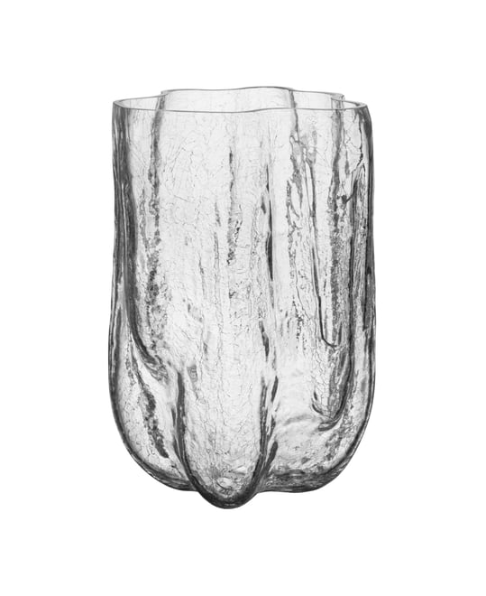 15'' Crackle Crystal Glass Vase