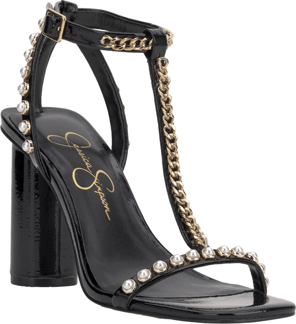Jessica Simpson Women s Siven Embellished T Strap High Heel Dress Sandals Macy s