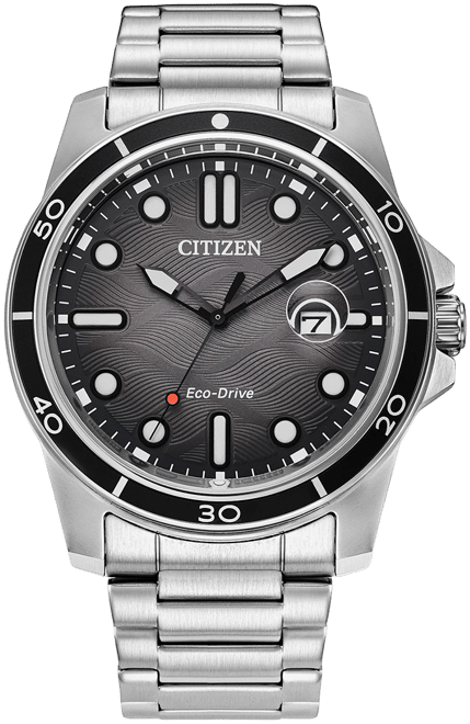 Citizen Sport Luxury Mens Silver Tone Stainless Steel Bracelet