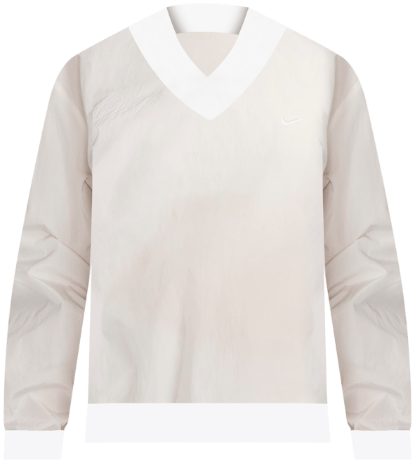 Nike Sportswear Essential Playera de manga larga de tejido Woven de cuello en V holgada para mujer