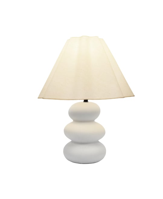 Kelsey 17.5" Led Bohemian Table Lamp with Ceramic Base