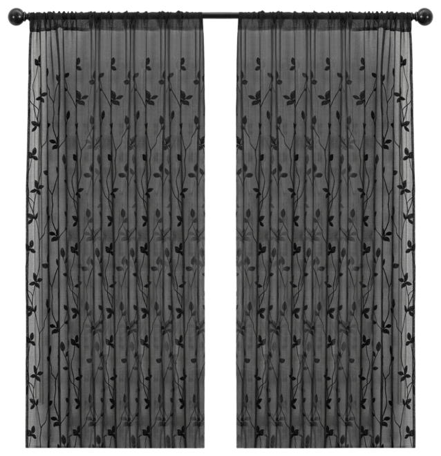 Premium Embroidered Vine Curtains