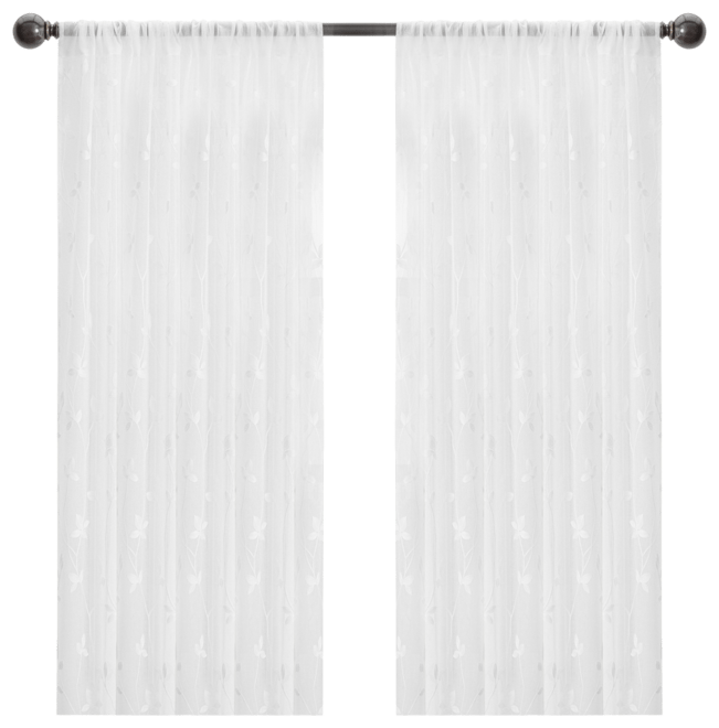 Premium Embroidered Vine Curtains