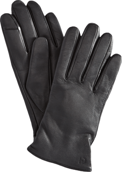 Leather Cashmere Blend Lined Basic Tech Tip Gloves