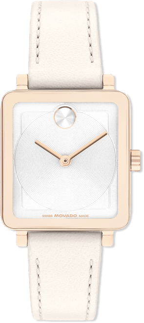 Women's Bold Evolution 2.0 Swiss Quartz White Leather Watch 26mm