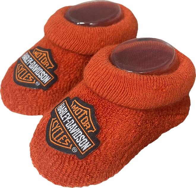 Infant Bootie Socks in Orange