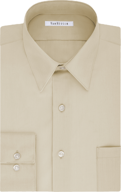 Men's Big & Tall Classic/Regular Fit Wrinkle Free Poplin Solid Dress Shirt