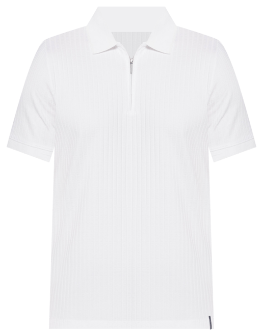 Perry Ellis Men's Slim-Fit Ribbed-Knit 1/4-Zip Polo Shirt