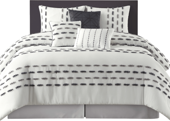 Crocus Stripe 7-Pc. Comforter Set, King