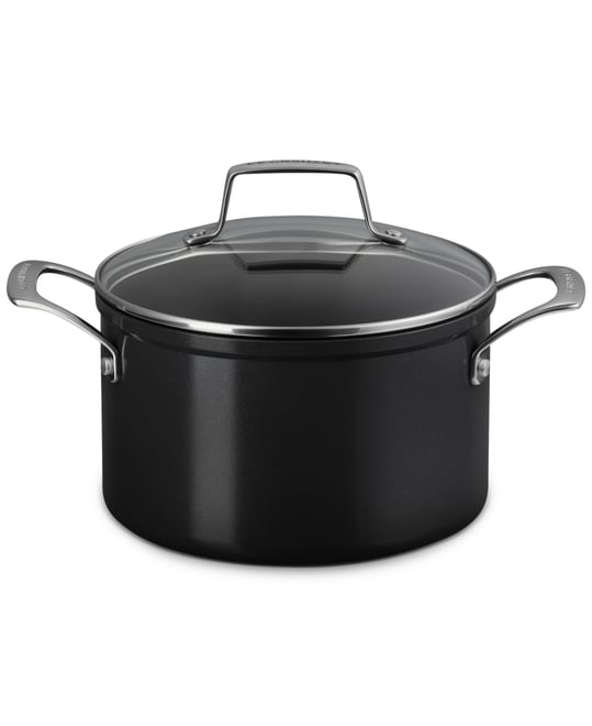 Essential Non-Stick Ceramic Stockpot with Glass Lid, 4-Quarts