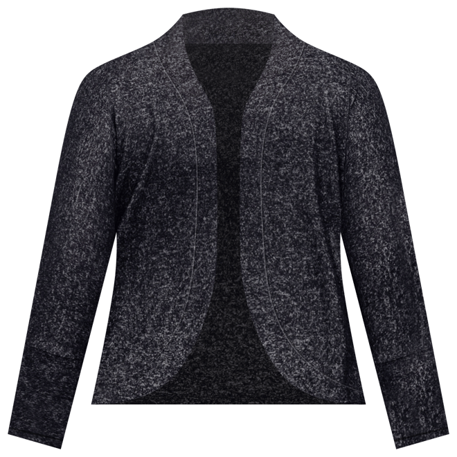 Women's Curved Hem Open Front Long Bolero Shrug