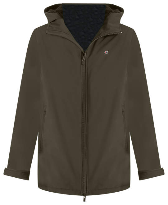 Men's Performance Hooded, Faux Sherpa-Lined Peacoat Jacket