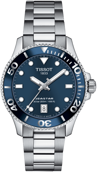 Tissot Unisex Seastar Silver-Tone Stainless Steel Bracelet