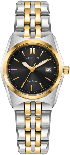 Eco-Drive Women's Corso Two-Tone Stainless Steel Bracelet Watch 28mm