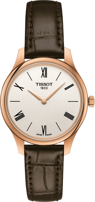 Women's Swiss Tradition 5.5 Lady Brown Leather Strap Watch 31mm