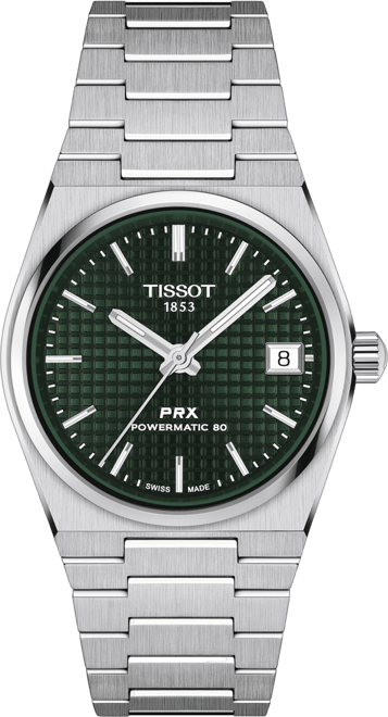 Unisex Swiss Automatic Prx Powermatic 80 Stainless Steel Bracelet Watch 35mm