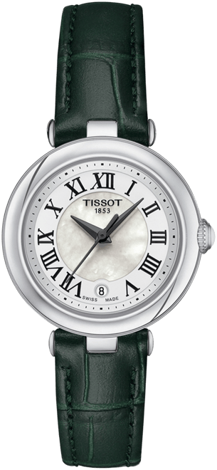 Women's Swiss Bellissima Green Leather Strap Watch 26mm