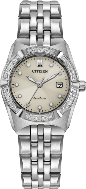 ★レア逆輸入★Citizen Eco Drive Women's SS Corso Watch CITIZEN Eco-Drive Quartz Corso Ladies Watch Stainless Steel