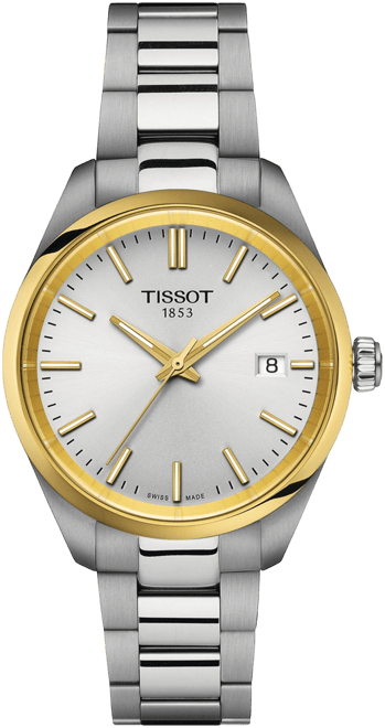 Unisex Swiss Pr 100 Stainless Steel Bracelet Watch 34mm