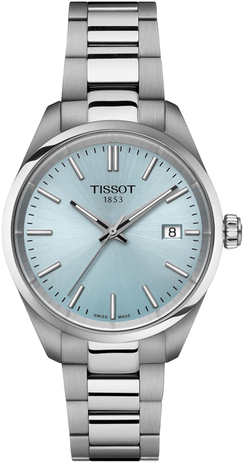 Unisex Swiss Pr 100 Stainless Steel Bracelet Watch 34mm