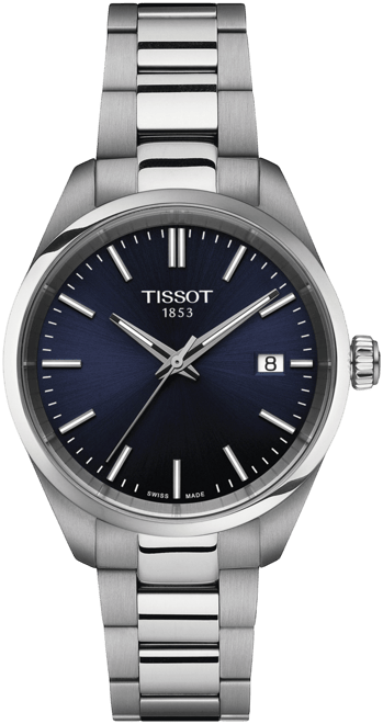 Unisex Swiss Pr 100 Stainless Steel Bracelet Watch 34mm