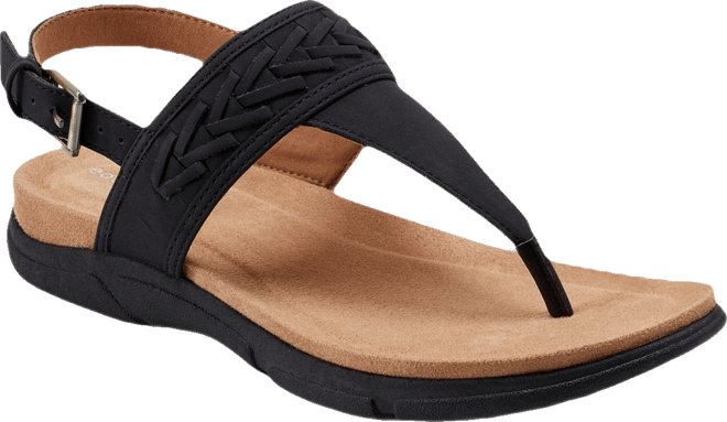 Women's Monte Woven T-Strap Flat Sandals