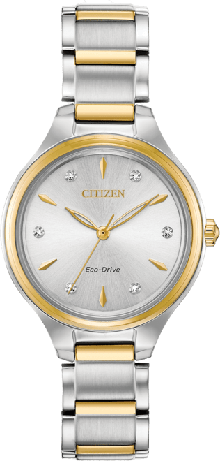 Eco-Drive Women's Corso Diamond-Accent Two-Tone Stainless Steel Bracelet Watch 29mm