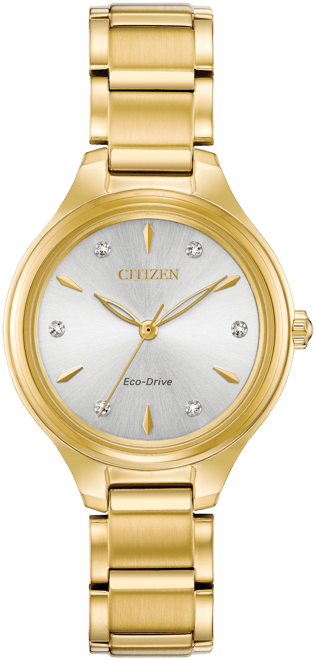 Citizen Eco-Drive Women's Corso Diamond-Accent Gold-Tone Stainless