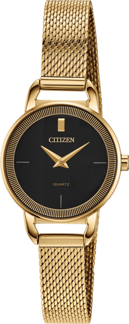 Women's Quartz Gold-Tone Stainless Steel Mesh Bracelet Watch 26mm