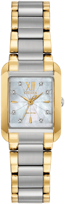 Eco-Drive Women's Bianca Diamond-Accent Two-Tone Stainless Steel Bracelet Watch 22mm