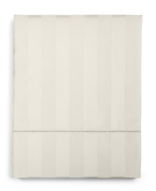 1.5" Stripe 550 Thread Count 100% Cotton Flat Sheet, Queen, Exclusively at Macy's
