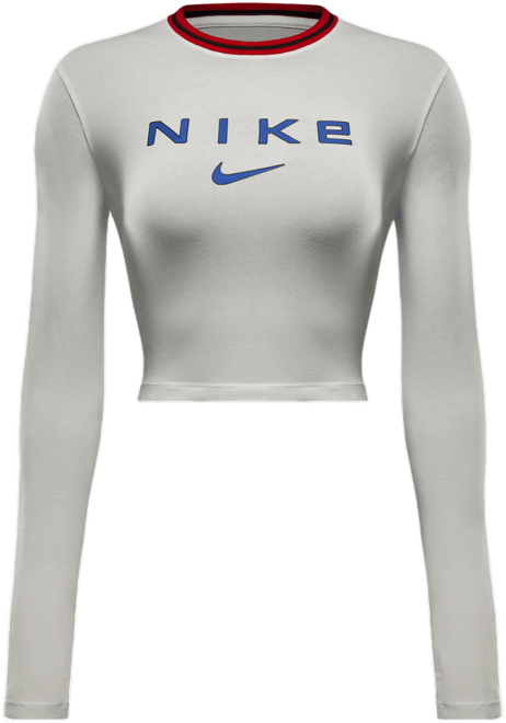 Nike Sportswear Chill Knit Women's Slim Long-Sleeve Cropped Graphic T-Shirt