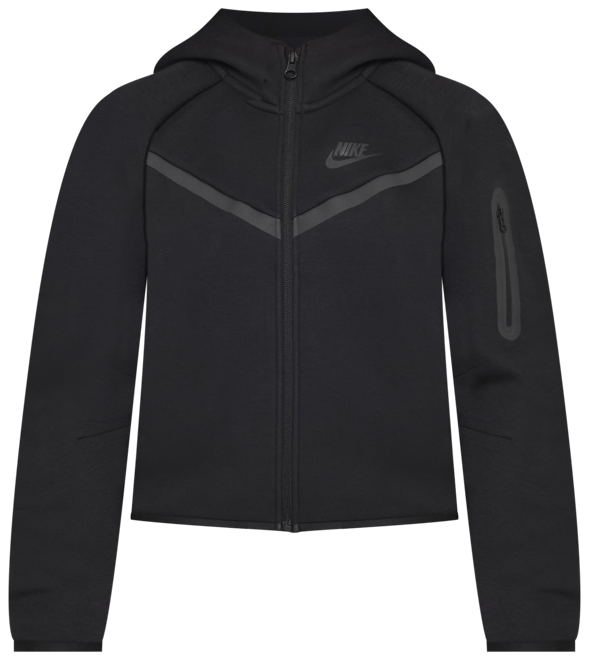 Nike Sportswear Tech Fleece Tam Boy Fermuarlı Kız Çocuk Kapüşonlu Üst