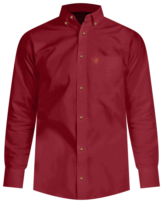 Men's Solid Twill Fitted Shirt