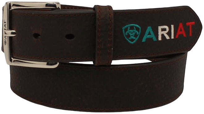 Men's Mexico embossed logo belt