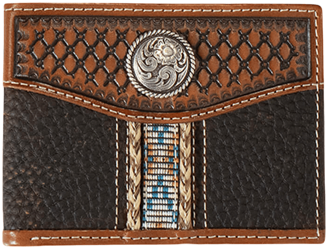 Men's Braided Trim Bifold Wallet