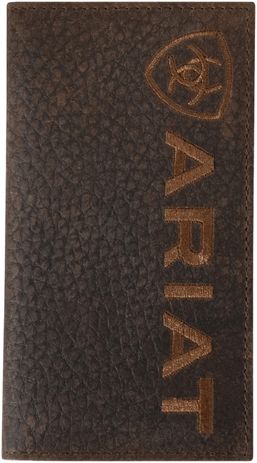 Men's Large Logo Rodeo Wallet in Brown Leather by Ariat