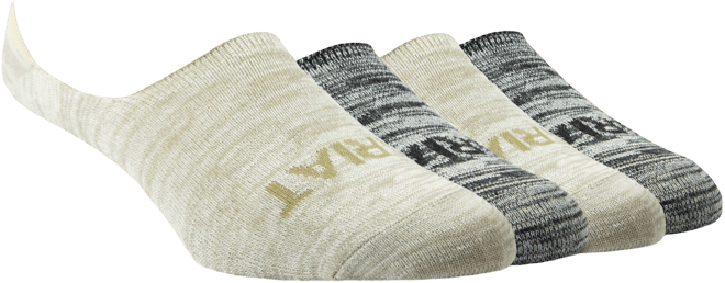 Women's No Slip Show Socks 4 Pair Multi Color Pack