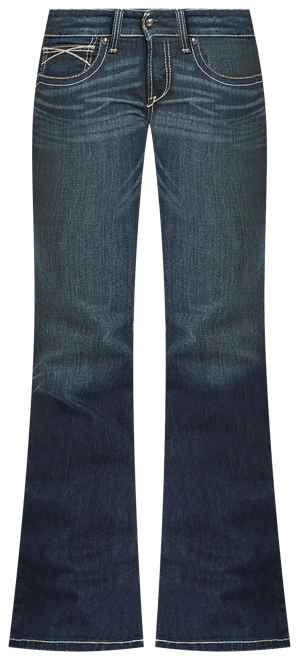 Women's R.E.A.L. Mid Rise Stretch Whipstitch Boot Cut Jeans