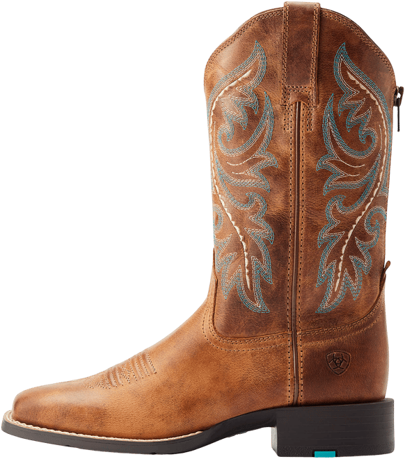 Women's Round Up Back Zip Western Boots