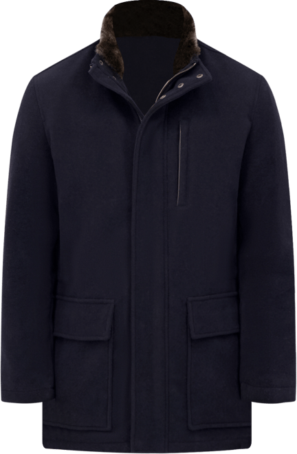 Men's Wool Plush Car Coat